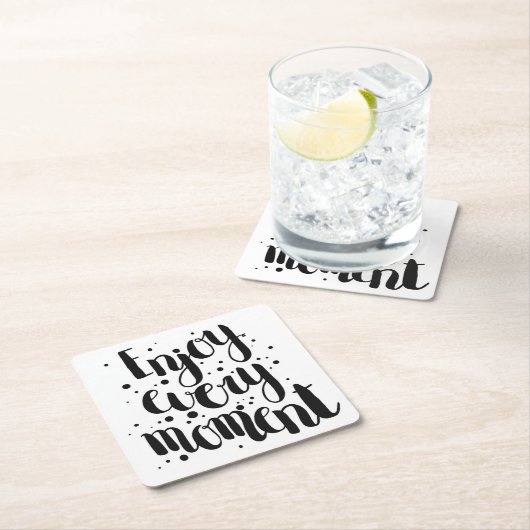 あらゆる時2を楽しんで下さい スクエアペーパーコースター (インサイチュ)