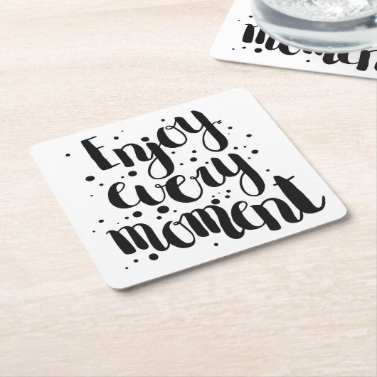 あらゆる時2を楽しんで下さい スクエアペーパーコースター (アングル)