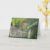 あらゆる機会のための石の壁及びステップカードはカスタマイズ カード (黄色い花)