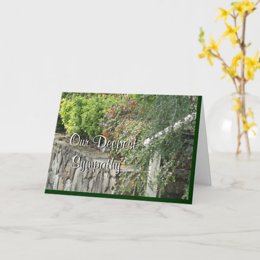 あらゆる機会のための石の壁及びステップカードはカスタマイズ カード (黄色い花)