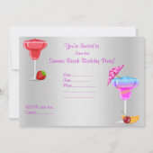 あらゆる機会のビーチパーティー招待状(銀) 招待状 (裏面)