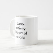 あらゆる活動は販売の部分です コーヒーマグカップ (正面左)