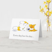あらゆる犬に彼の日のコーギーカードがあります カード (黄色い花)