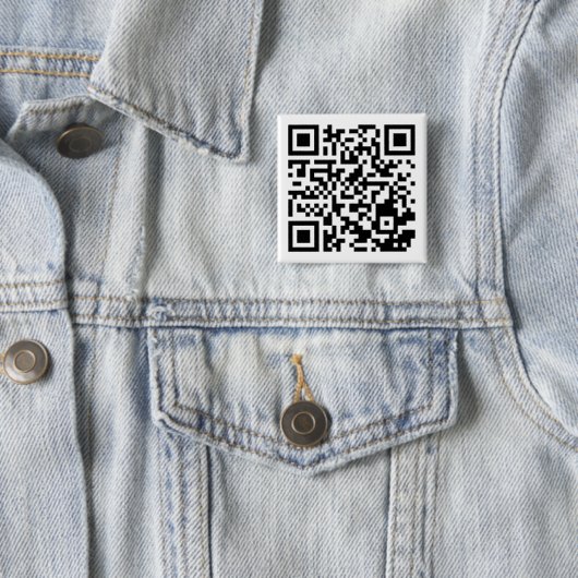 あらゆる用途に使えるカスタマイズQRコードスクエアボタン 缶バッジ (インサイチュ)
