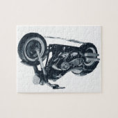 あらゆる男の子は脂肪質の青いアメリカのオートバイを愛します ジグソーパズル (横)