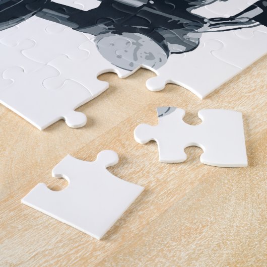 あらゆる男の子は脂肪質の青いアメリカのオートバイを愛します ジグソーパズル (側面)