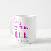 あらゆる短い女の子の必要性高い親友 コーヒーマグカップ (正面左)
