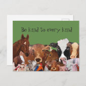 あらゆる種類に親切である ポストカード (正面/裏面)