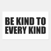 あらゆる種類に親切である 長方形シール (正面)