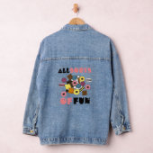 あらゆる種類のおもしろいLicorice Allsortsキャンディキャンディ デニムジャケット (ハンガー)