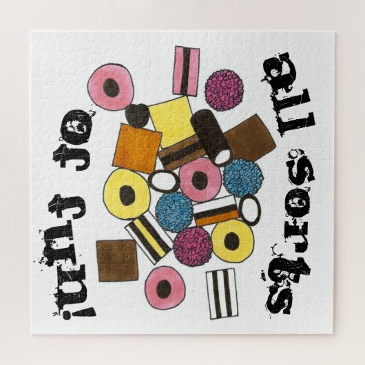 あらゆる種類のブラックリコリスはキャンディのキャンディを分類 ジグソーパズル (横)