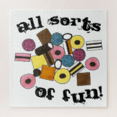 あらゆる種類のブラックリコリスはキャンディのキャンディを分類 ジグソーパズル (縦)