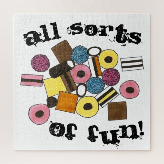 あらゆる種類のブラックリコリスはキャンディのキャンディを分類 ジグソーパズル (縦)