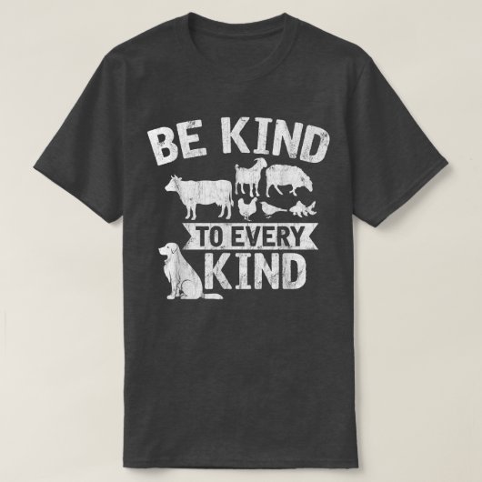 あらゆる種類のベジタリアンビーガンヴィンテージ Tシャツ (デザイン正面)