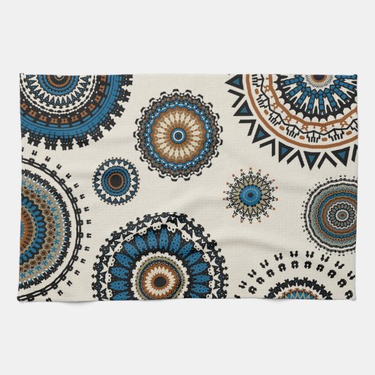 あらゆる種類のマンダラ キッチンタオル (横)