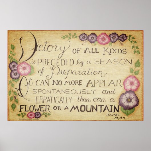 あらゆる種類の勝利 – ジェームズ・アレン引用文ポスター ポスター (正面)