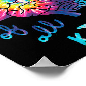 あらゆる種類の心ニューロダイバーシティ絞り染め自閉症 ポスター (角)