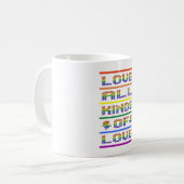 あらゆる種類の愛を愛 コーヒーマグカップ (正面左)