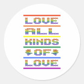 あらゆる種類の愛を愛 ラウンドシール (正面)