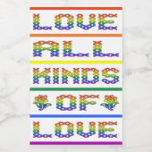 あらゆる種類の愛を愛 ワインラベル (シングルラベル)