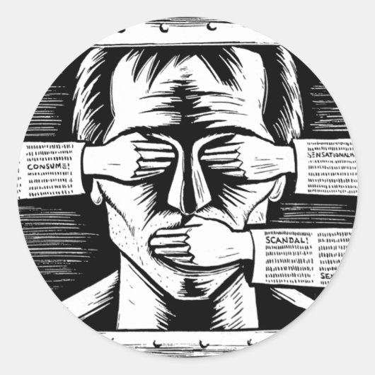 あらゆる種類の検閲に対するシール ラウンドシール (正面)