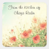 あらゆる種類の自家製食品ギフト用ラベル スクエアシール (正面)