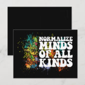 あらゆる種類の自閉症意識の精神を正常化する ポストカード (正面/裏面)
