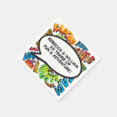 あらゆる結婚記念日のスピーチバブルコミックブック スタンダードカクテルナプキン (角)