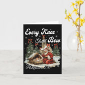 あらゆる膝がキリスト教の聖降誕祭を拝む カード (黄色い花)