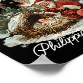 あらゆる膝がキリスト教の聖降誕祭を拝む ポスター (角)