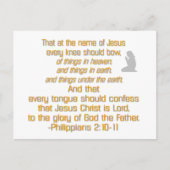 あらゆる膝は曲がるべきです ポストカード (正面)