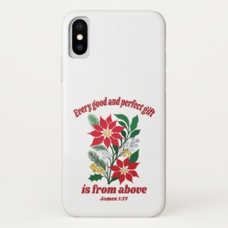 あらゆる良い贈り物は上から来る - ヤコブの手紙 1:17 クリスマス iPhone X ケース