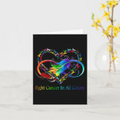 あらゆる色でがんと闘うがん羽毛リブ カード (黄色い花)