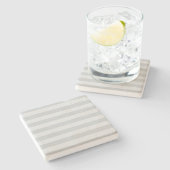 あらゆる色のかちりと言う音に灰色のストライプをカスタマイズ変えて下さい ストーンコースター (横)