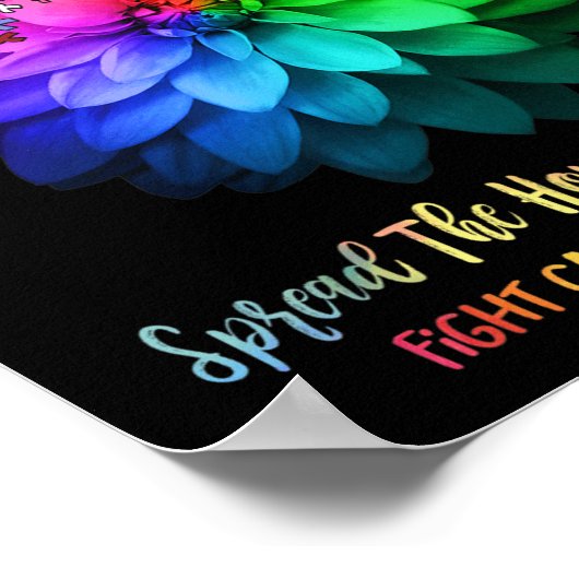 あらゆる色のがんと闘うCを見つける希望が広がる ポスター (角)