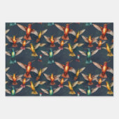 あらゆる色のハミングバード ラッピングペーパーシート (正面3)