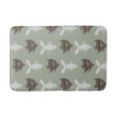 あらゆる色のブラウンの水泳の写実的な灰色を採取して下さい バスマット (正面)