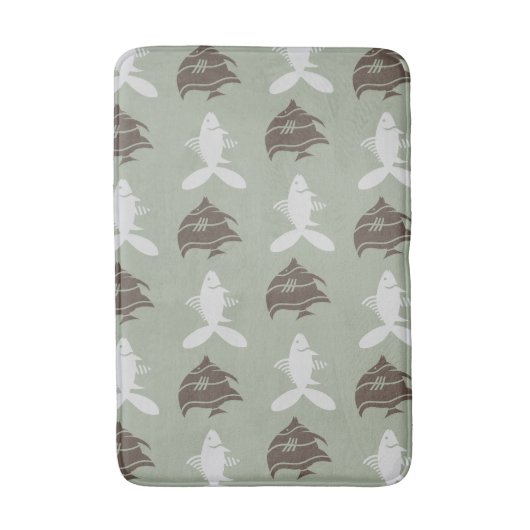 あらゆる色のブラウンの水泳の写実的な灰色を採取して下さい バスマット (正面縦)