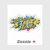 「あらゆる色のモチベーション」 シール (シート)