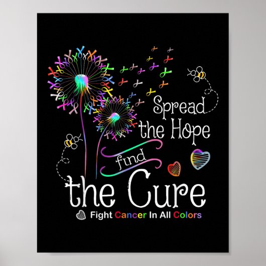 あらゆる色のリボンで癌と闘うダンデル ポスター (正面)