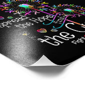 あらゆる色のリボンの花でがんと闘う フォトプリント            (角)