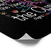 あらゆる色のリボンの花でがんと闘う ポスター (角)