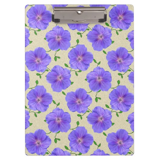 あらゆる色の植物園パターン青を開花して下さい クリップボード (正面)