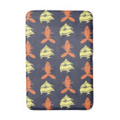 あらゆる色の水泳の写実的なオレンジ黄色を採取して下さい バスマット (正面縦)