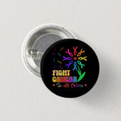 あらゆる色の生存者の支援でがんと闘う 缶バッジ (正面&裏面)