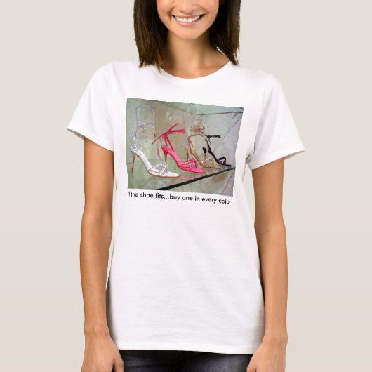 あらゆる色の靴適合の…買物1 Tシャツ (正面)