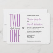 あらゆる色の「二人が一つになる」聖書 ウェディング 招待状 (正面)