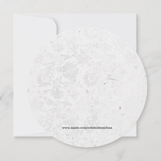 あらゆる行事にぴったりなエレガントな花輪 招待状 (裏面)