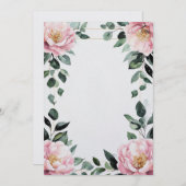 あらゆる行事に対応するピンクの花のカスタマイズカード シーズンカード (正面/裏面)