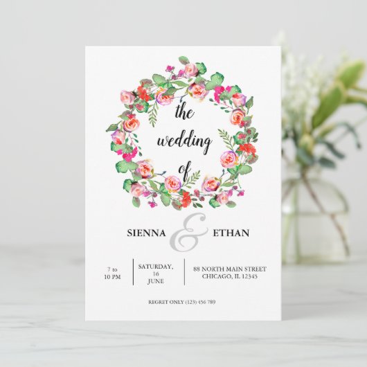 あらゆる行事に花の輪を 招待状 (スタンド正面)